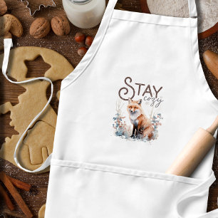 Tablier Restez confortable Woodland Fox Noël