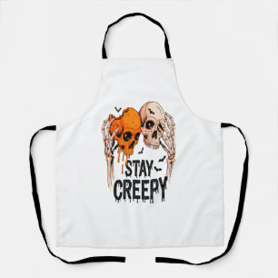 Tablier Restez Créepy PNG, Crâne Rétro Halloween