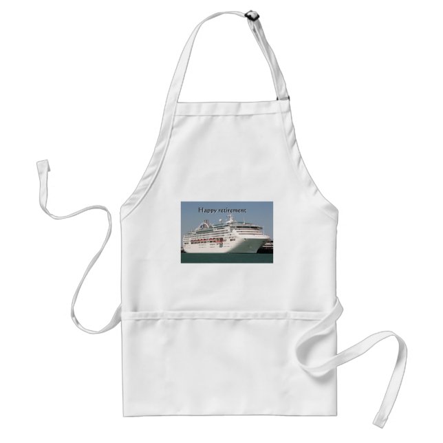Tablier Retraite heureuse : bateau de croisière 2 (Devant)