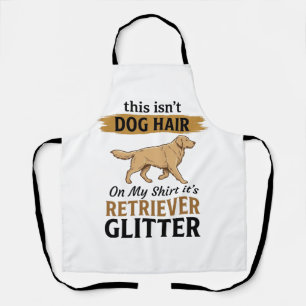 Tablier Rétreiver Pailleté Amateur de Chien Drôle Design V