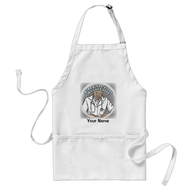 Tablier Retro Afro Médecin Assistant Apron (Devant)