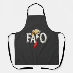 Tablier Retro Américain Donald Trump FAFO USA Drapeau Patr