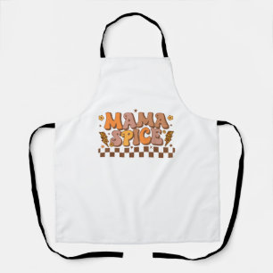 Tablier Retro Automne Citrouille Thanksgiving Famille Mama
