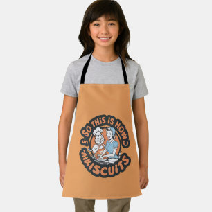 Tablier Rétro Chat Chef Maiscuits Art de Pâtisserie