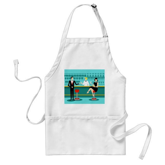 Tablier Retro Cocktail Lounge Apron (Devant)