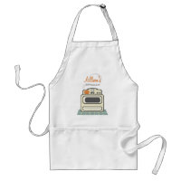 Rétro fourneau/tablier personnalisé par cuisine