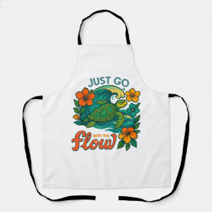 Tablier Retro Funny Turtle Shell Oui C'Est L'Été