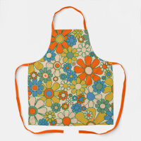 Retro Garden Floral Joyeux 60s les années 70 Motif