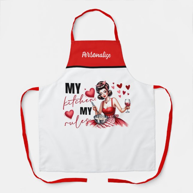 Tablier Retro les années 50 Glam Housewoman Drôle Humour s (Recto)