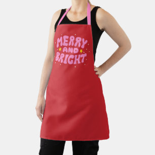 Tablier Retro Merry et Bright Holiday Design