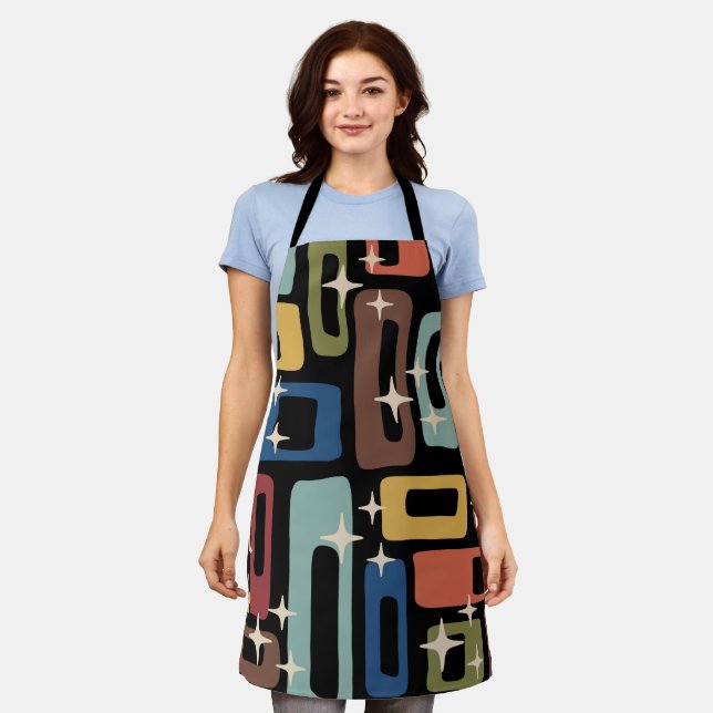 Tablier Retro Mid-Century Moderne Abstrait (Porté)