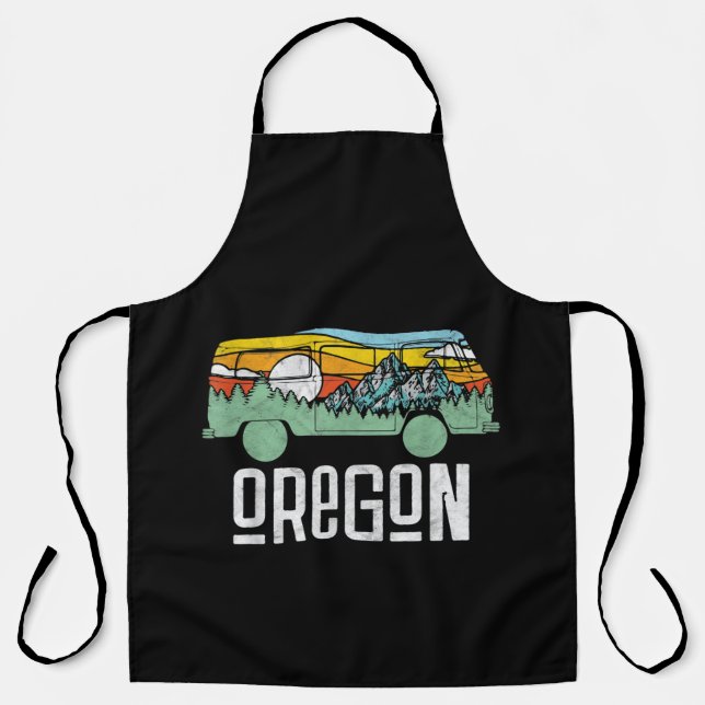 Tablier Retro Oregon Outdoor Hippie Van Nature (Recto)