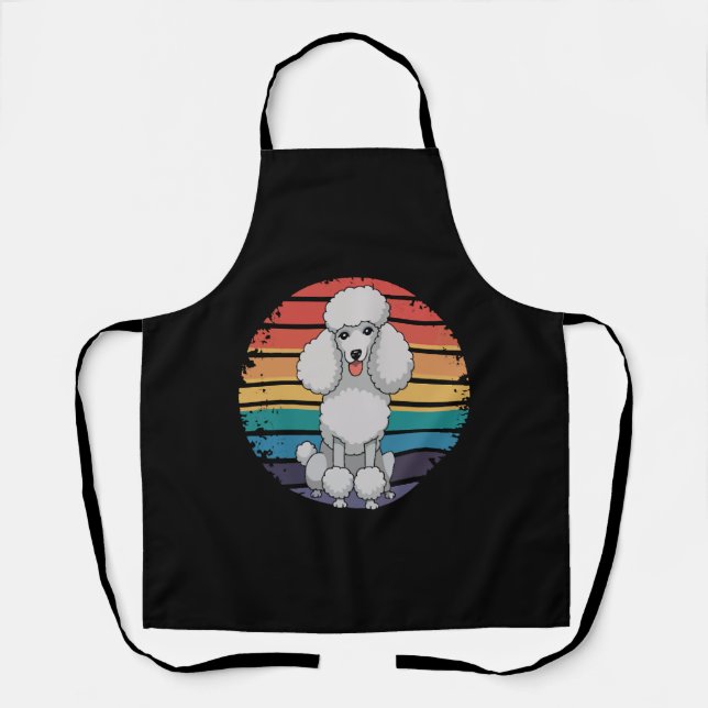 Tablier Retro Poodle Lover Dog Dons pour Poodle Propriétai (Recto)