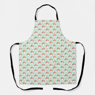 Tablier Retro Rainbow Sherbet Crème de glace Dessert Vert