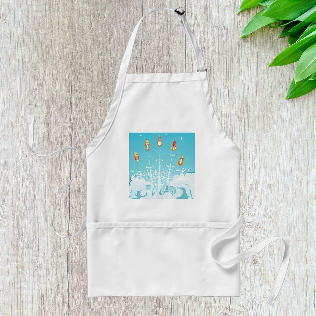 Tablier Retro Rocket Navire Lancement d'Art Spatial Futuri (Créateur téléchargé)