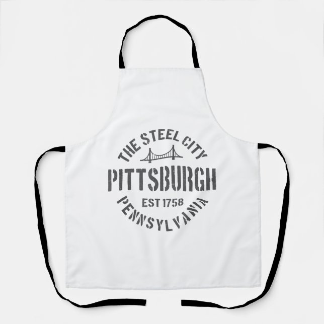 Tablier Retro Steel City Pittsburgh Pennsylvania Yinz vint (Recto)