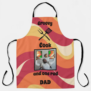 Tablier Retro "Super Cook One Rad Papa" Motif et photo