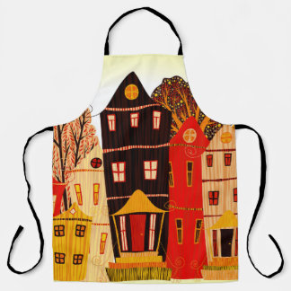 Tablier Retro Sweet Home Poster : Maisons de dessin