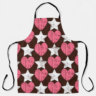 Tablier Retro Threadbare Hearts Stars Texture
