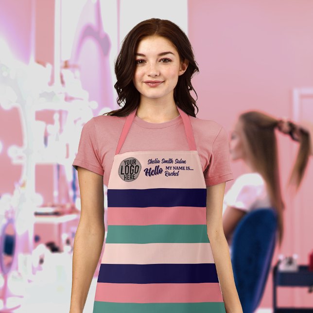 Tablier Retro Typographie Cool Logo d'entreprise (Créateur téléchargé)