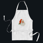 Tablier Rétro Vintage Jolly Santa Claus de Christmas<br><div class="desc">Un tablier avec une photo festive rétro. Le vieux Père Noël Jolly avec ses joues rousses et son sourire chaleureux et amical. Un peu de nostalgie de l'ancienne école pour les vieux temps,  cette image rappelle les souvenirs des célébrations du passé de Noël.</div>