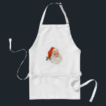 Tablier Rétro Vintage Jolly Santa Claus de Christmas<br><div class="desc">Un tablier avec une photo festive rétro. Le vieux Père Noël Jolly avec ses joues rousses et son sourire chaleureux et amical. Un peu de nostalgie de l'ancienne école pour les vieux temps,  cette image rappelle les souvenirs des célébrations du passé de Noël.</div>