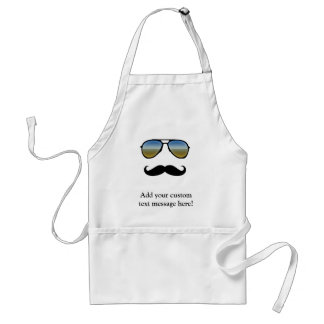 Tablier Rétros lunettes de soleil drôles avec la moustache