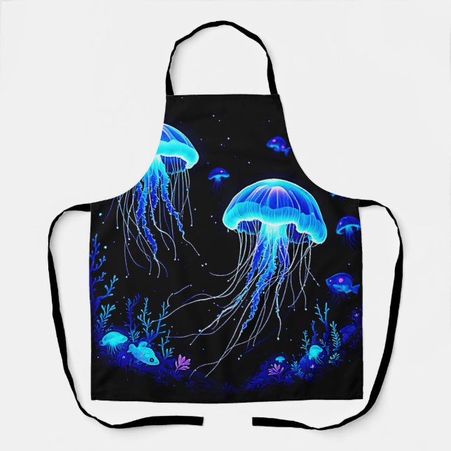 Tablier Rêve de méduse bioluminescente (Recto)