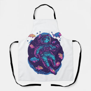 Tablier Rêves de chat de l'espace � Kitty Galaxy Vaporwave