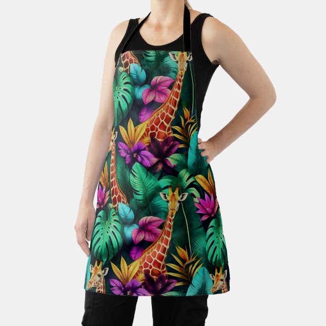 Tablier Rêves de girafe de jungle motif de surface transpa (Insitu)