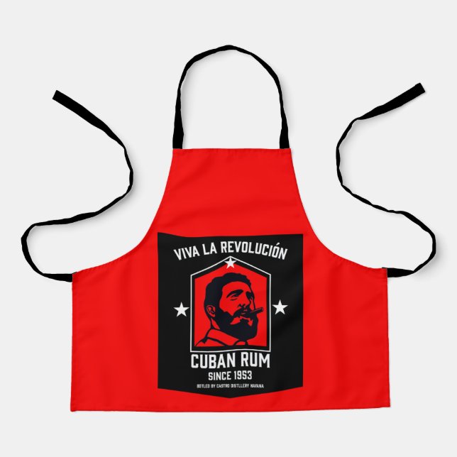 Tablier Révolution des buveurs de rhum Libre à Cuba (Recto)