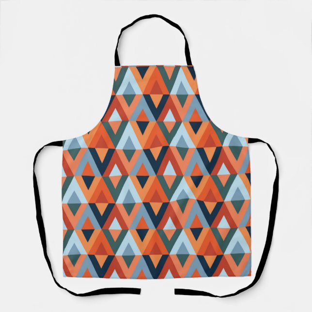 Tablier Rhombus colorés et triangles motif (Recto)