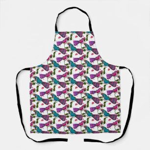 Tablier Rideau motif floral oiseaux sans couture
