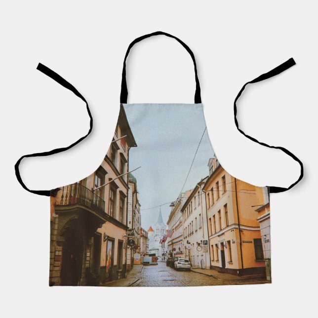 Tablier Riga, Lettonie, paysage urbain (Recto)