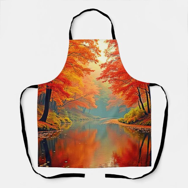 Tablier Rivière forestière d'automne (Recto)