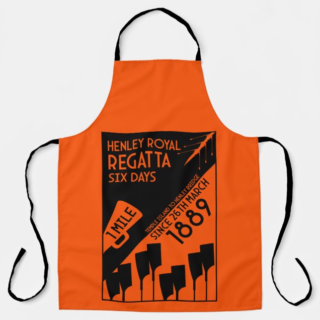 Tablier Rivière Thames Regatta - Vintage Retro Style Rowin (Recto)