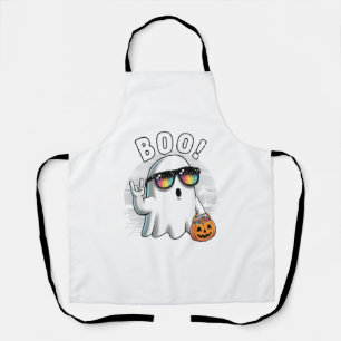Tablier Rock Ghost Retro Halloween Citrouille Funny Boo