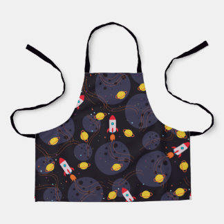 Tablier Rocket in Space Motif