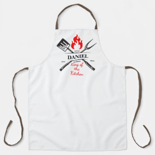 Tablier Roi de la cuisine Nom et année personnalisables
