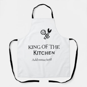 Tablier Roi du chef de cuisine cuisine ajouter nom couronn