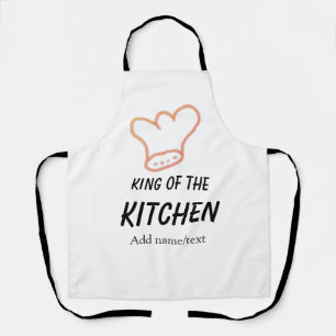 Tablier Roi du chef de cuisine cuisine ajouter nom couronn