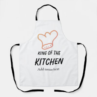 Tablier Roi du chef de cuisine cuisine ajouter nom couronn