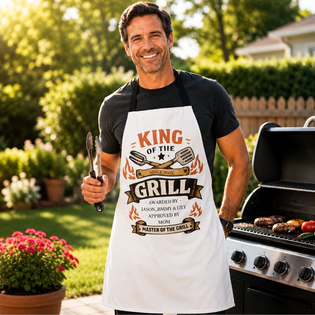 Tablier Roi du Grill BBQ Papa Fête des Pères (Créateur téléchargé)