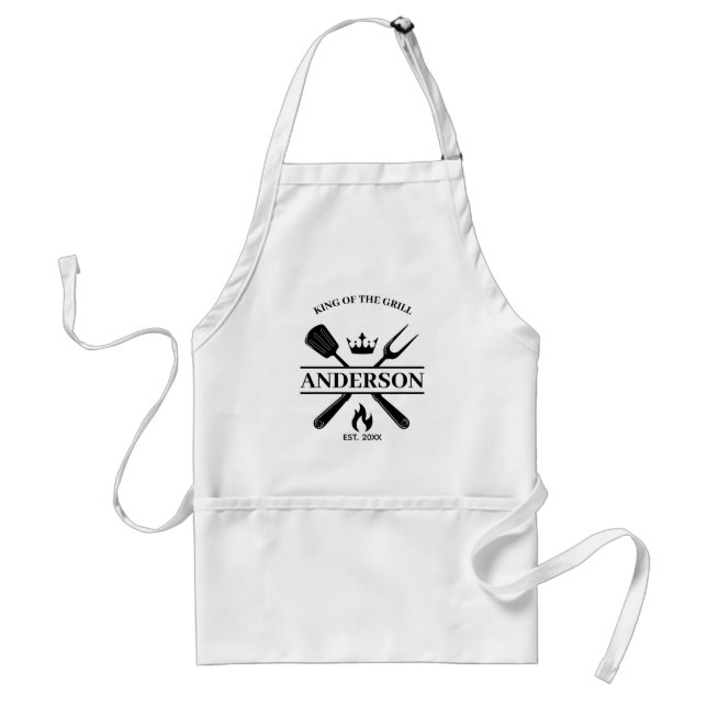 Tablier Roi du grill BBQ personnalisé (Devant)