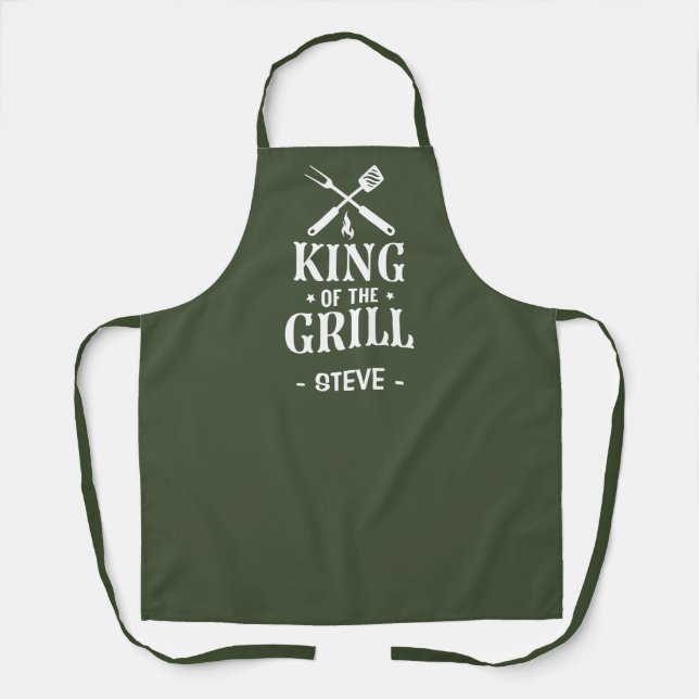 Tablier Roi du Grill Personalisé BBQ (Recto)