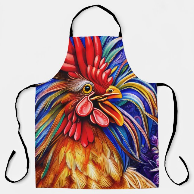 Tablier Rooster Rouge Professionnel Gras (Recto)