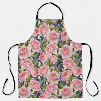 Tablier Rose anglais rose : Aquarelle noire