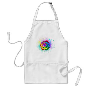 Tablier Rose arc-en-ciel colorée