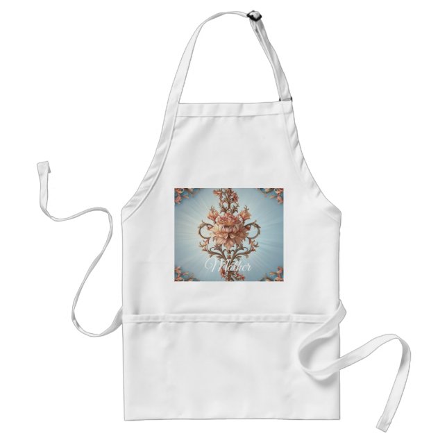 Tablier Rose Baroque  (Devant)