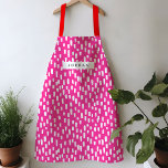 Tablier Rose Chaud<br><div class="desc">Lumineux et joyeux, cet tablier coloré et animé présente des touches dessinées à la main pour un motif ludique toute l'année. Personnalisez-vous avec votre propre nom ou donnez comme un cadeau pratique et réfléchi!</div>
